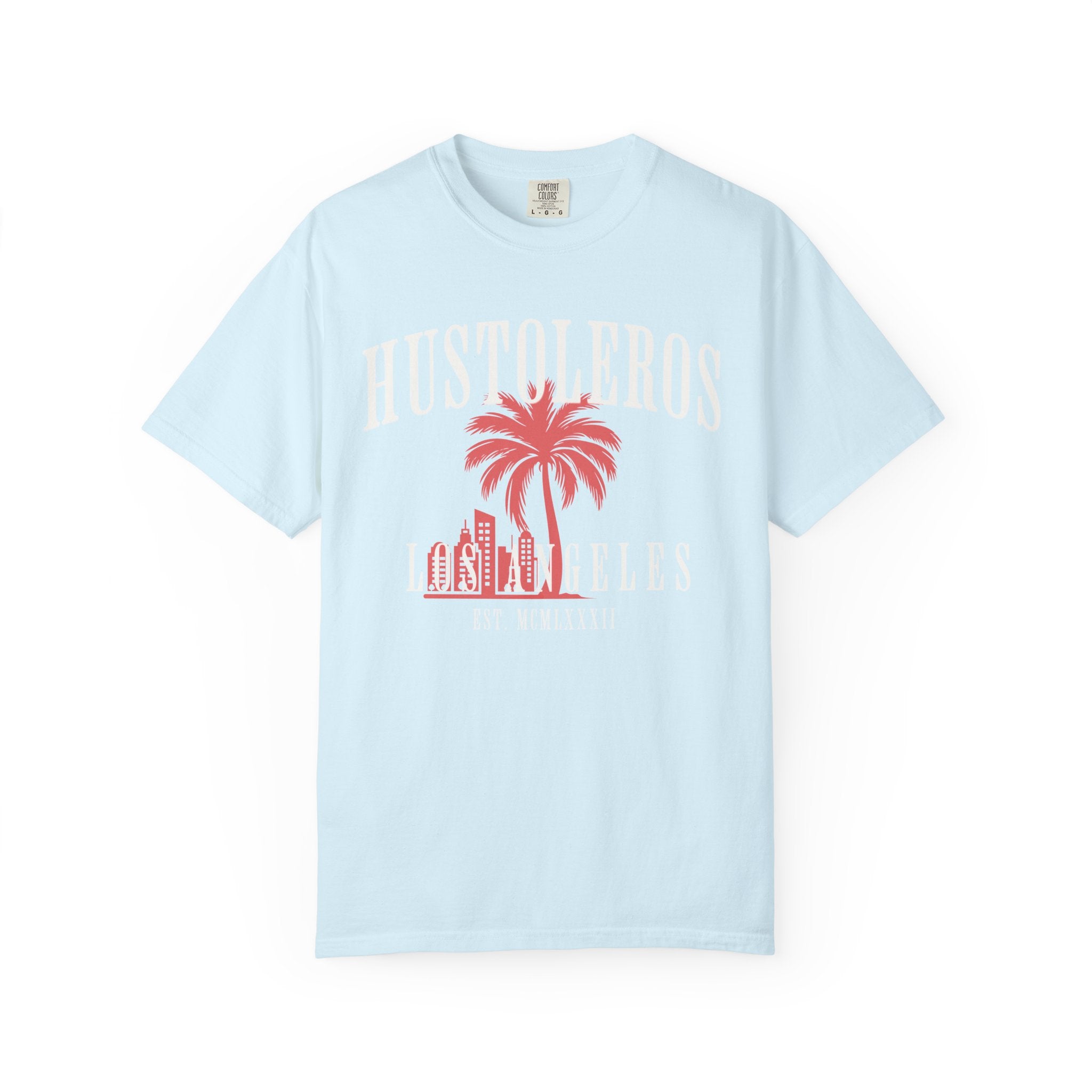 Hustoleros Los Angeles T-Shirt — Vintage Palm Graphic Tee (Est. MCMLXXXII)