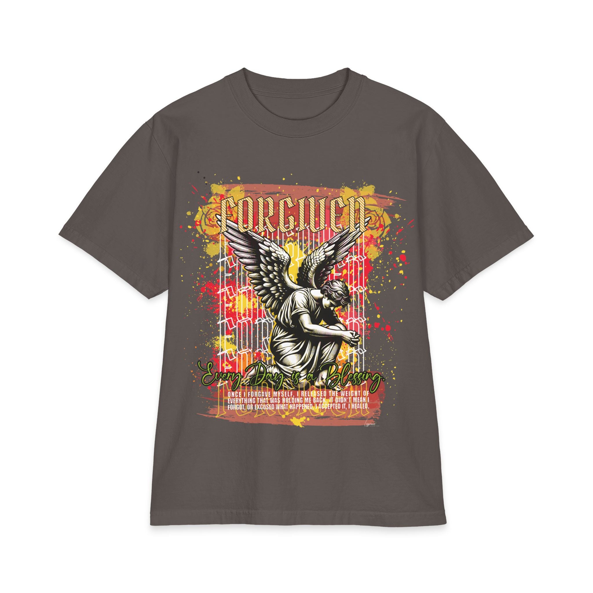 Forgiven Angel Graphic T-Shirt — Vintage Grunge Memorial Tee
