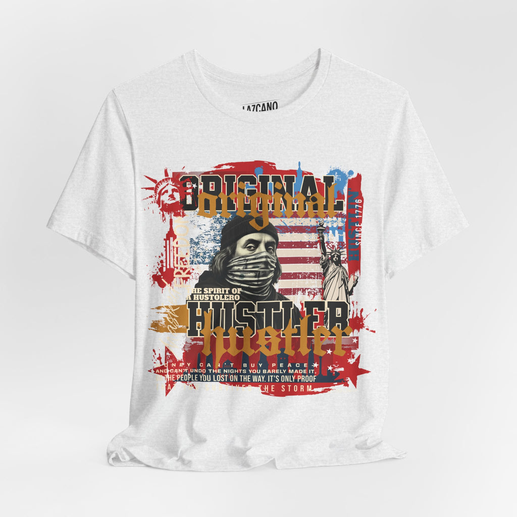 MASKED FREEDOM TEE — EVERY HUSTLER’S ORIGIN  United States of Hustlers – Original Hustler Tee