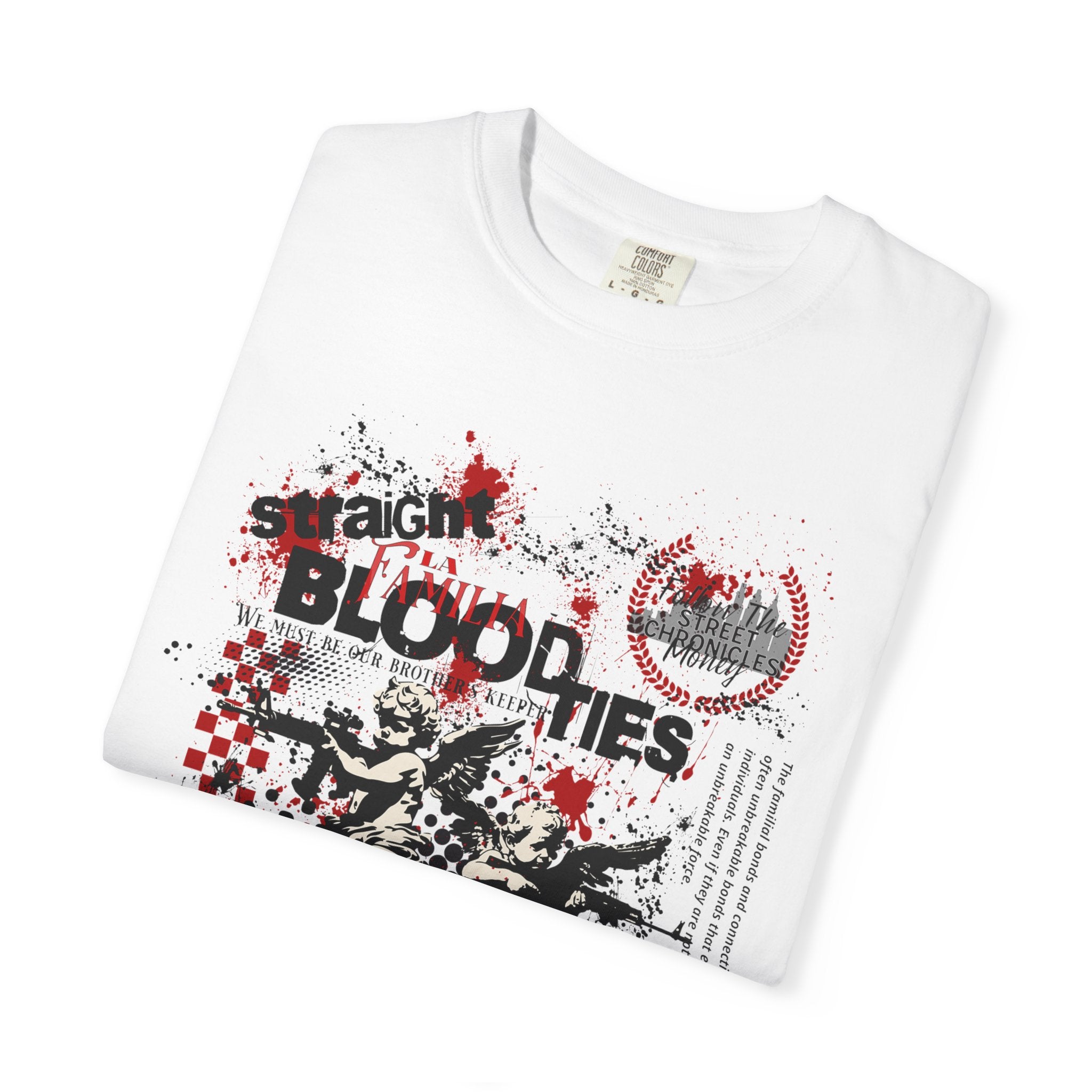 Graphic T-Shirt — 'Blood Ties But Our Head Moves' Punk Grunge Tee