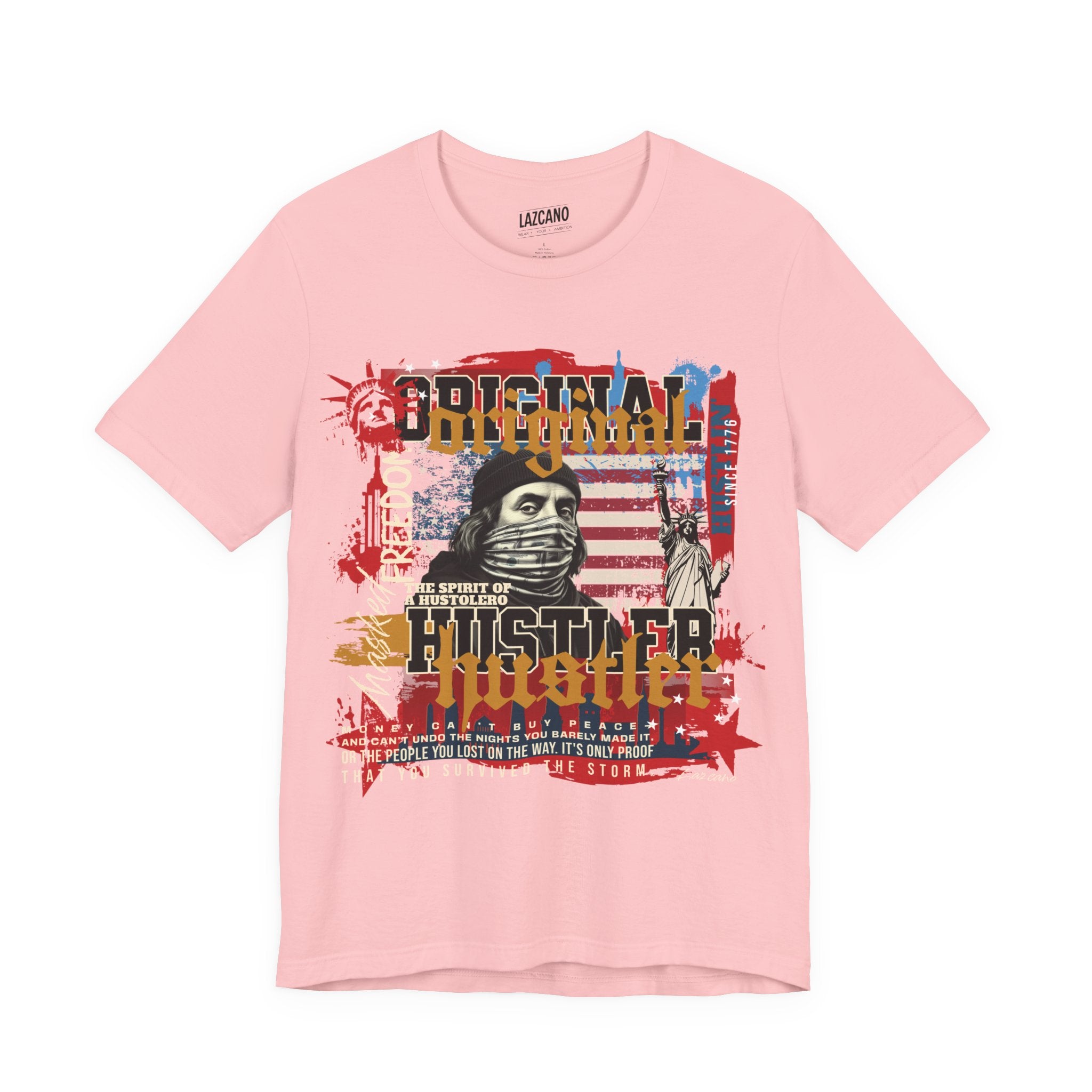 MASKED FREEDOM TEE — EVERY HUSTLER’S ORIGIN  United States of Hustlers – Original Hustler Tee