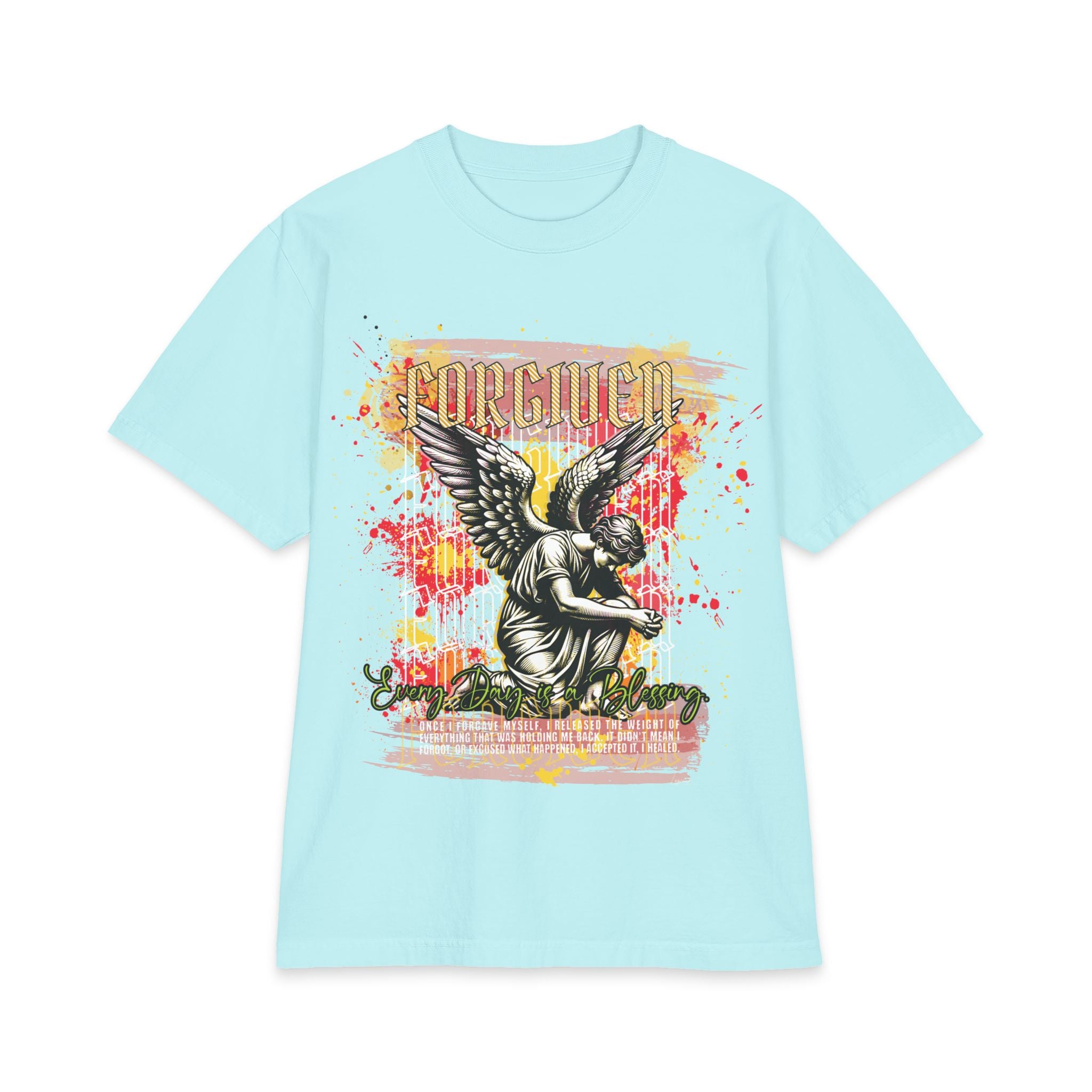 Forgiven Angel Graphic T-Shirt — Vintage Grunge Memorial Tee
