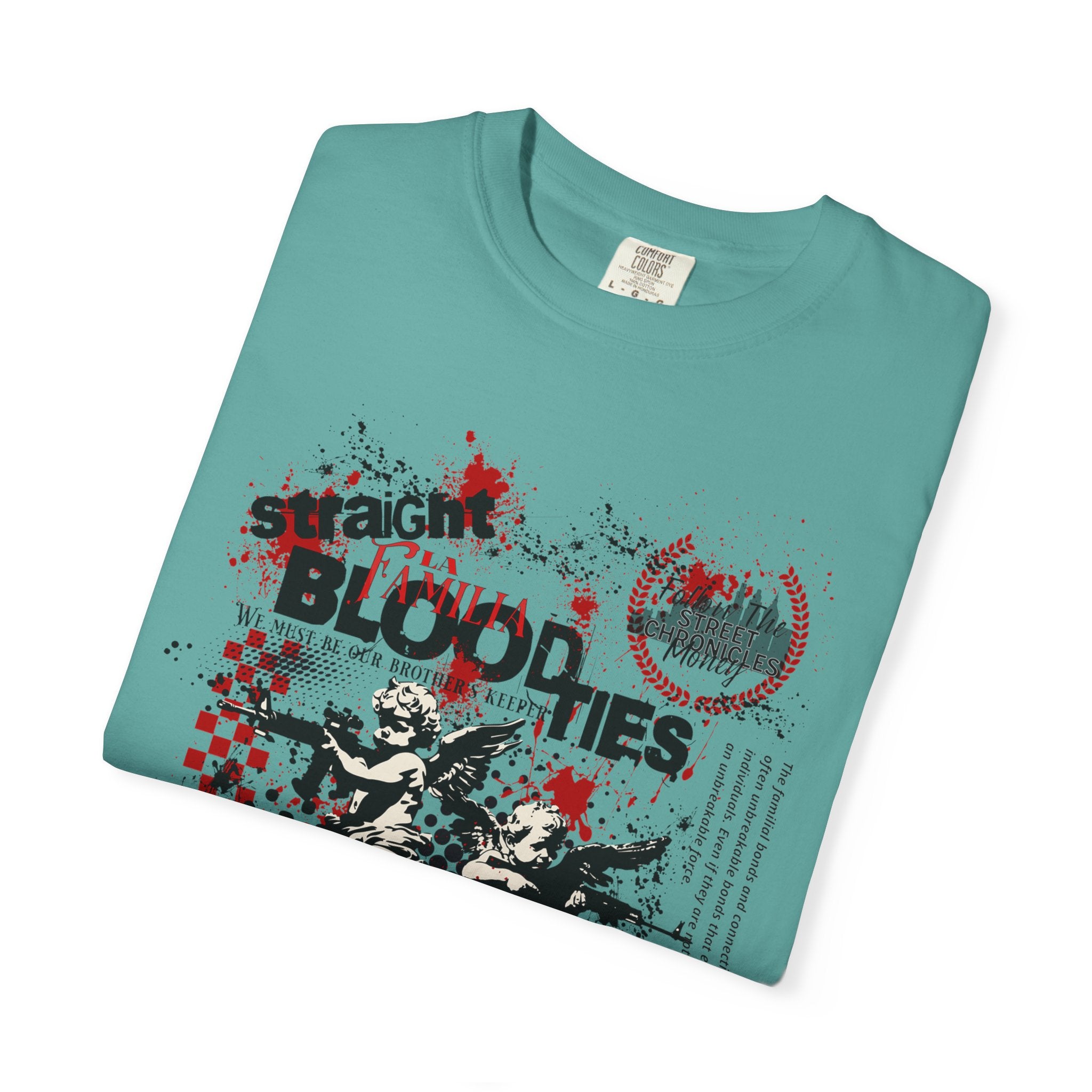 Graphic T-Shirt — 'Blood Ties But Our Head Moves' Punk Grunge Tee