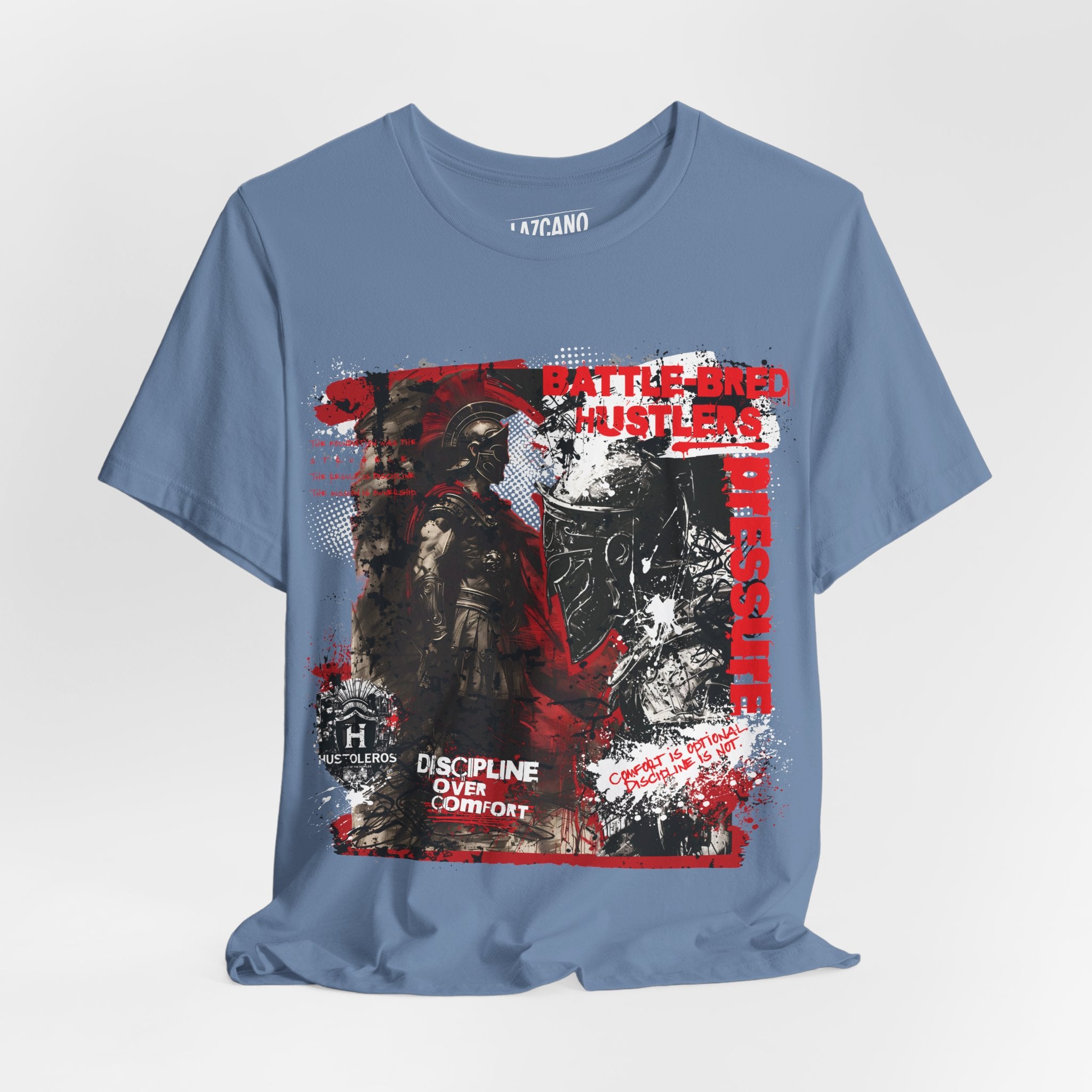 Discipline Over Comfort Tee: Hustoleros Edition – Battle-Bred Hustlers