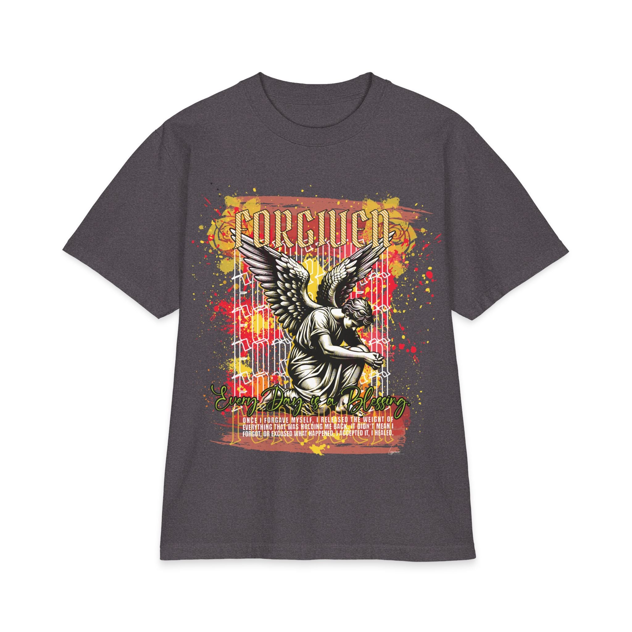Forgiven Angel Graphic T-Shirt — Vintage Grunge Memorial Tee
