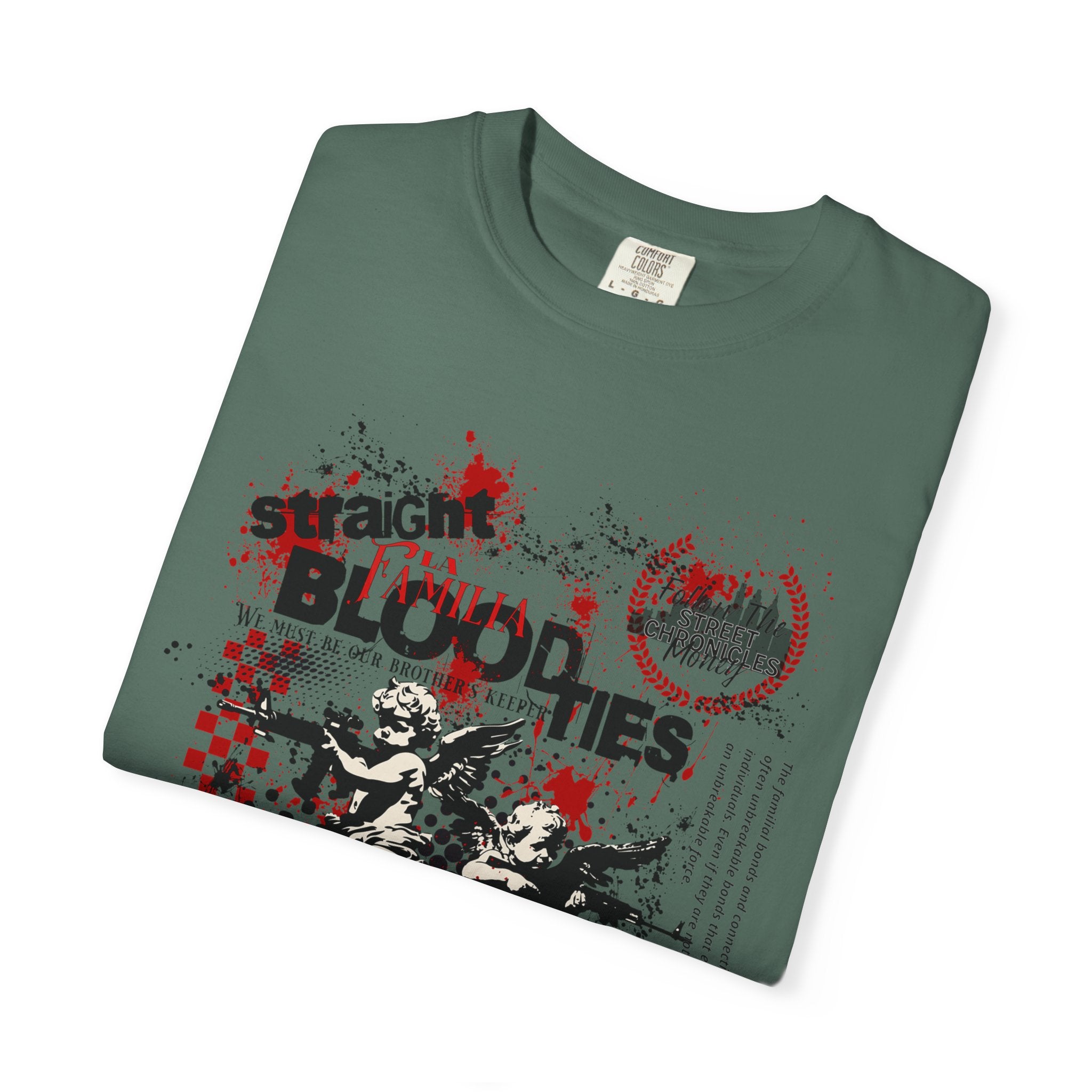 Graphic T-Shirt — 'Blood Ties But Our Head Moves' Punk Grunge Tee