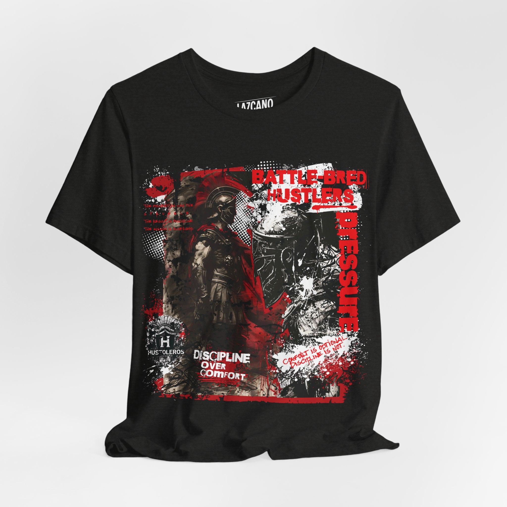 Discipline Over Comfort Tee: Hustoleros Edition – Battle-Bred Hustlers
