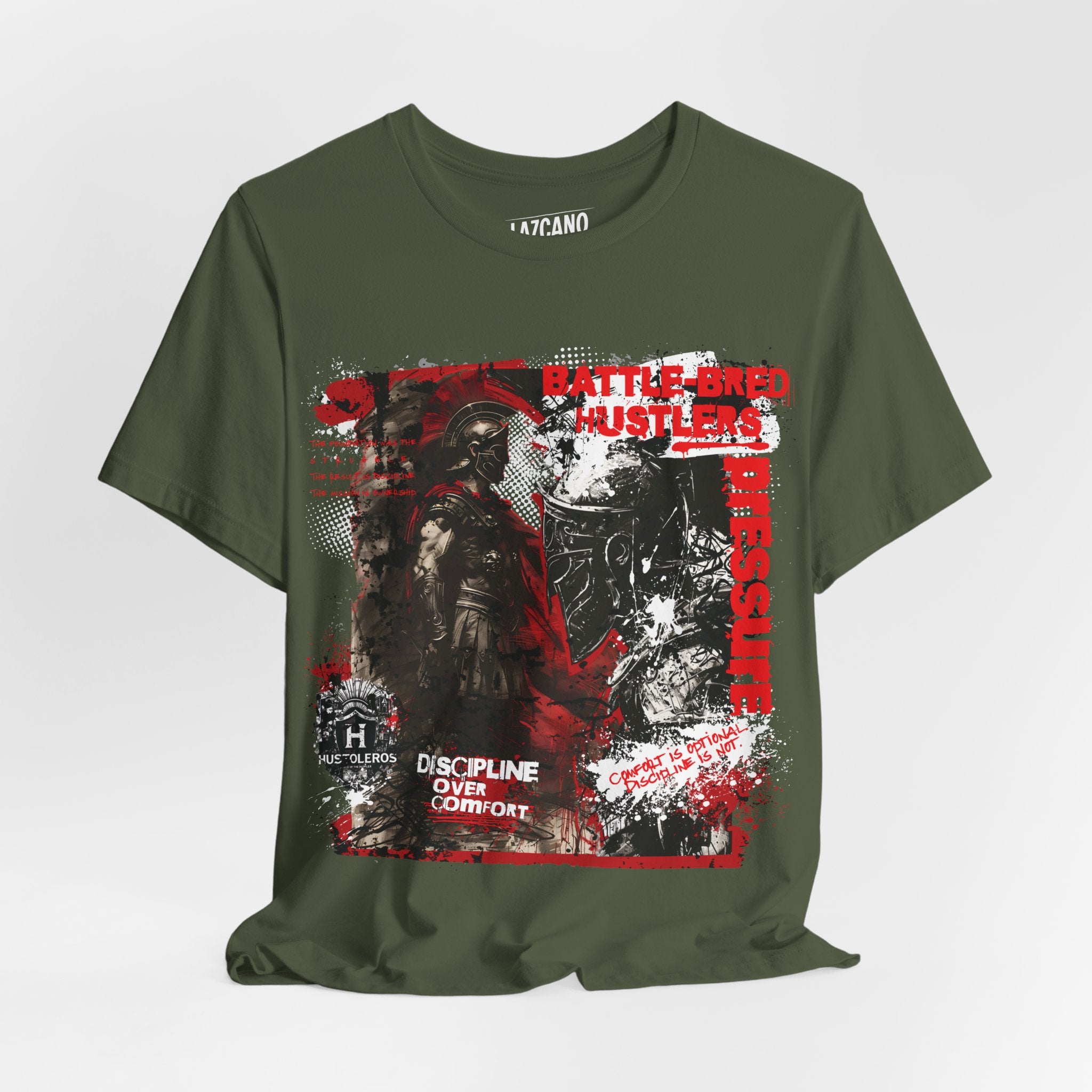 Discipline Over Comfort Tee: Hustoleros Edition – Battle-Bred Hustlers