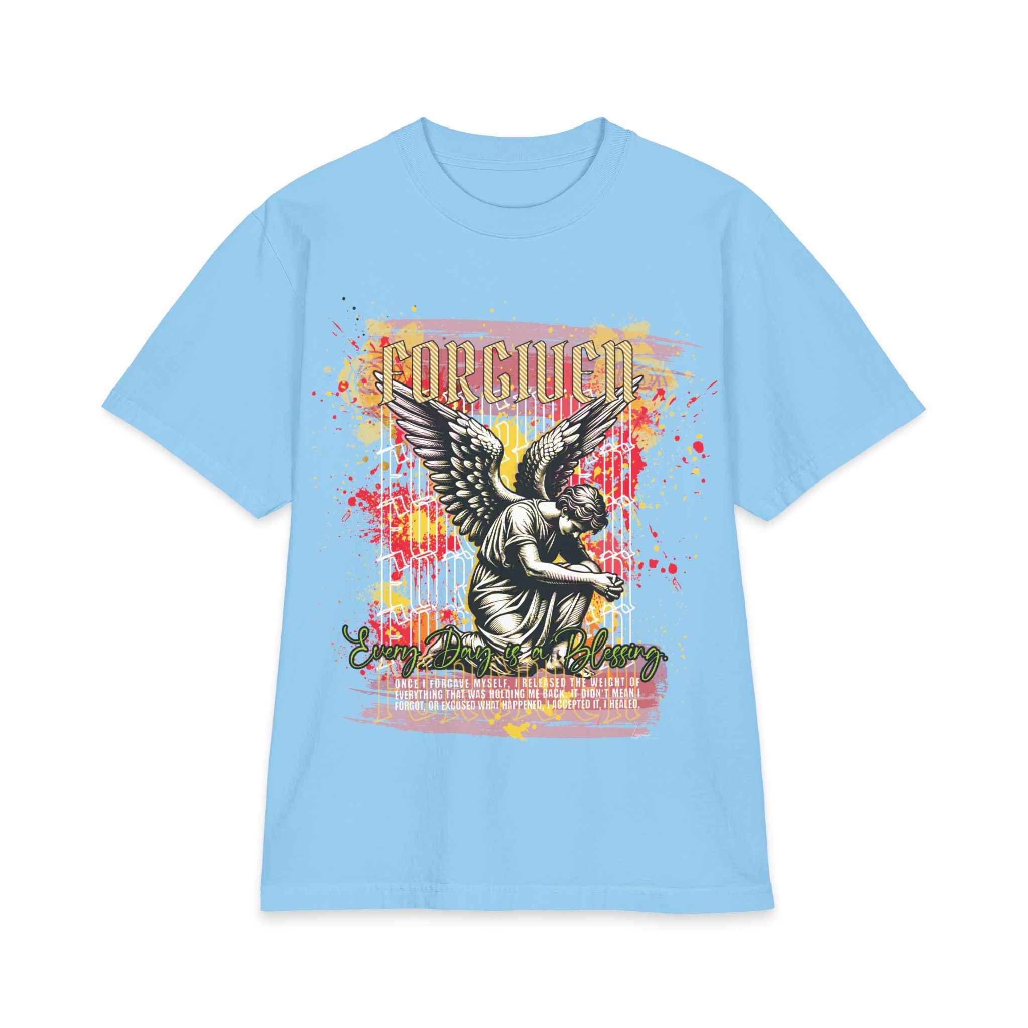 Forgiven Angel Graphic T-Shirt — Vintage Grunge Memorial Tee