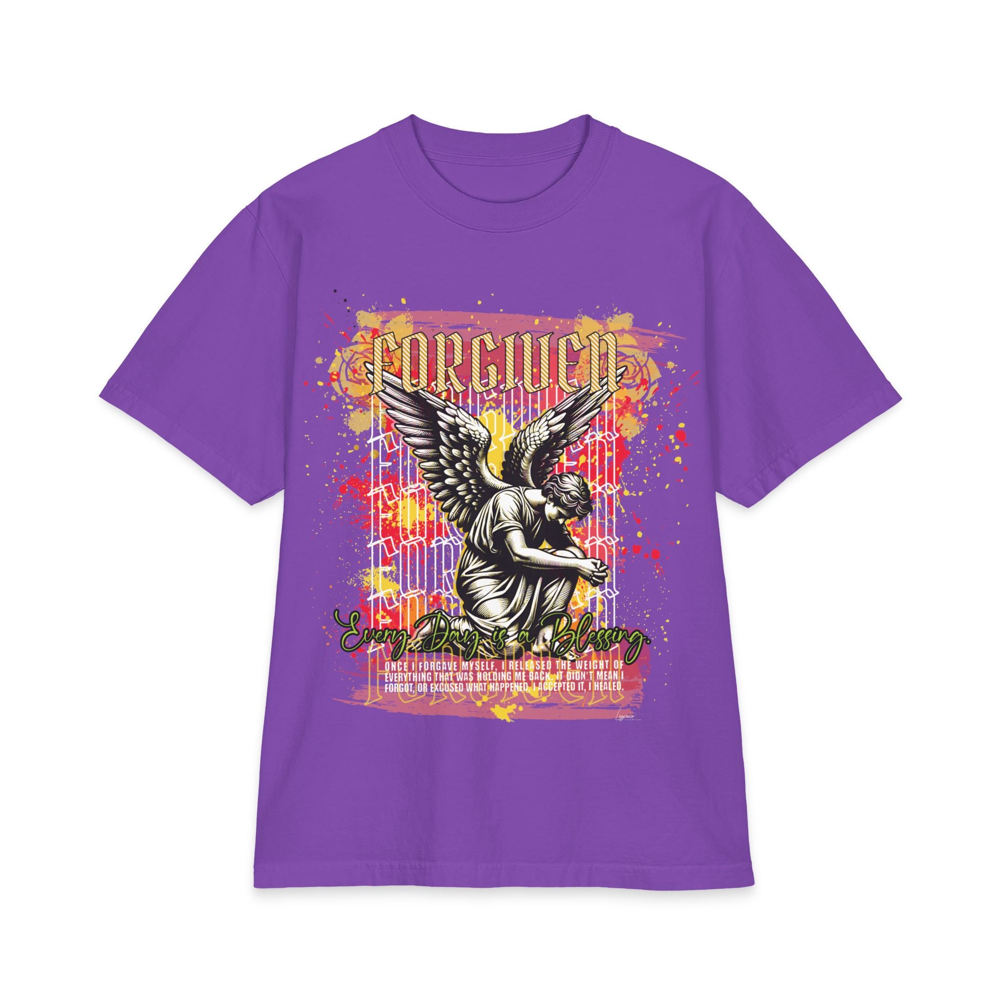 Forgiven Angel Graphic T-Shirt — Vintage Grunge Memorial Tee