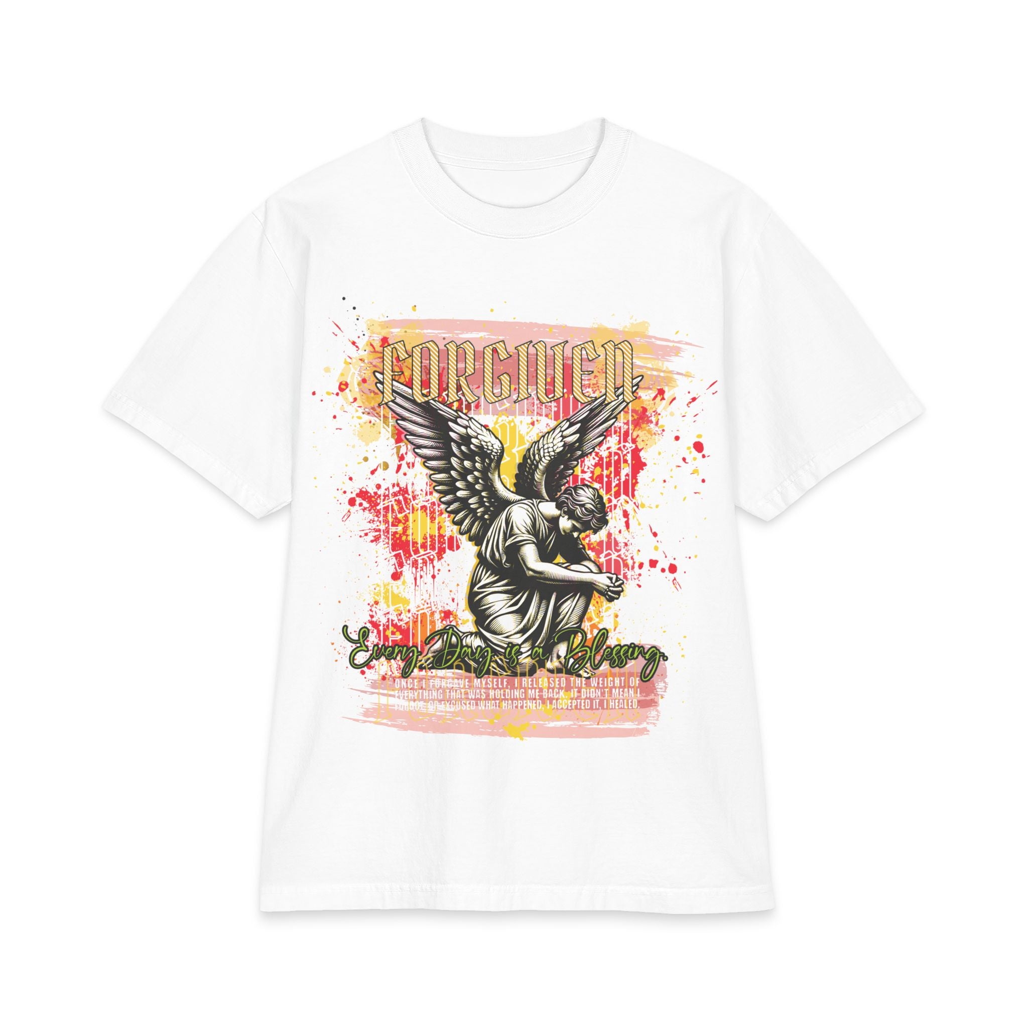 Forgiven Angel Graphic T-Shirt — Vintage Grunge Memorial Tee