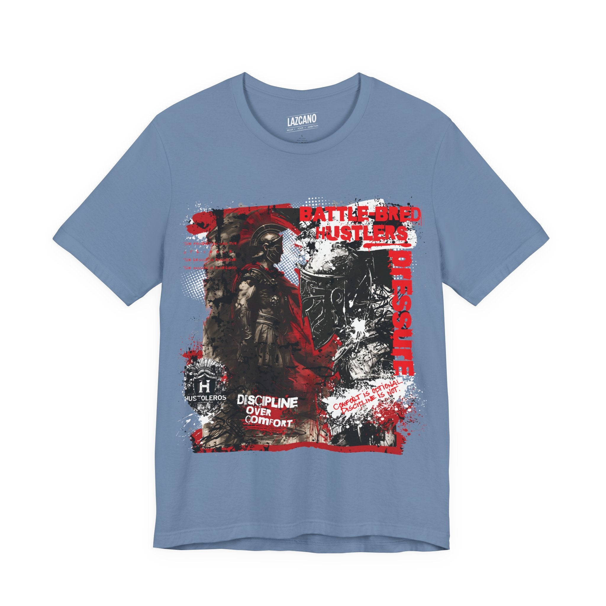 Discipline Over Comfort Tee: Hustoleros Edition – Battle-Bred Hustlers