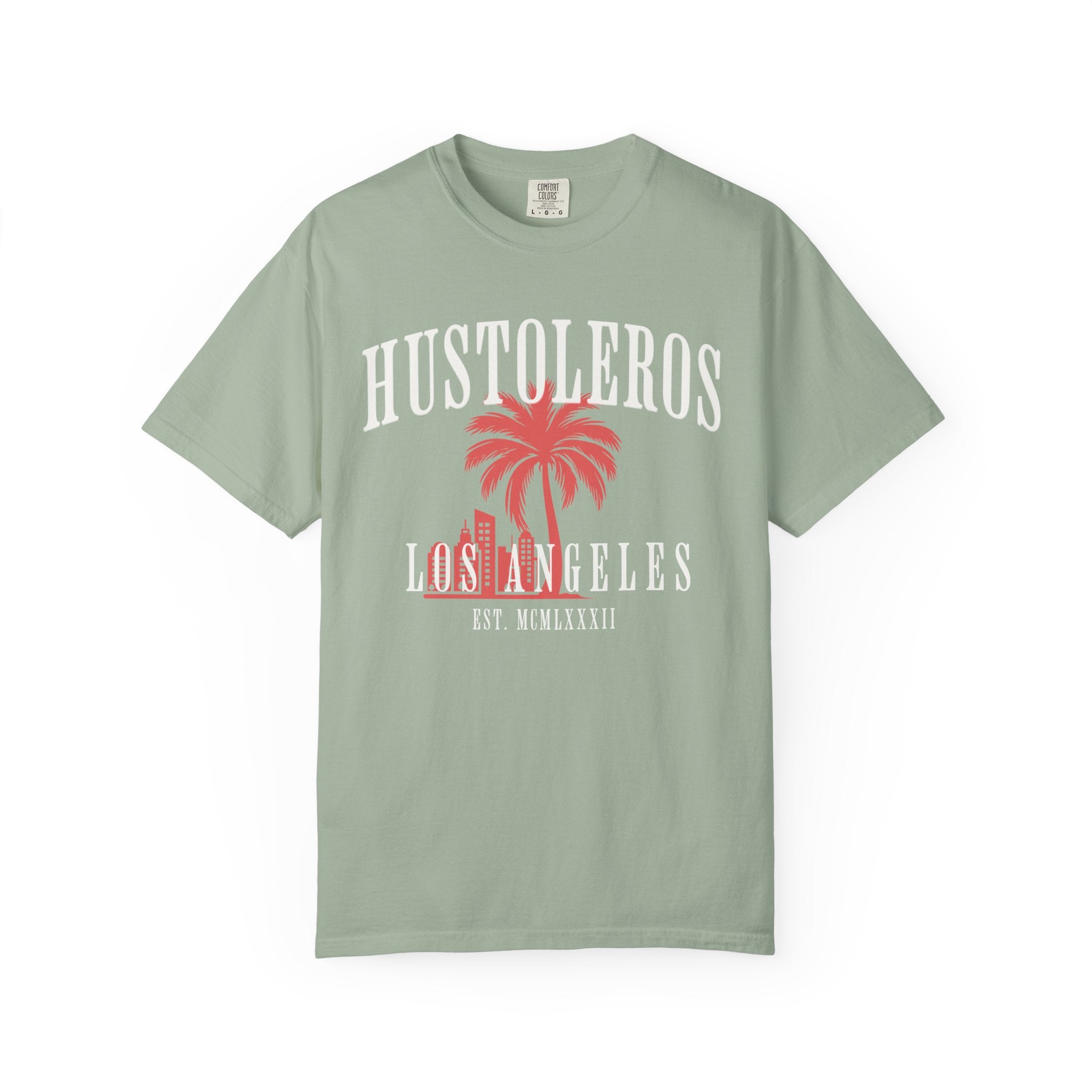 Hustoleros Los Angeles T-Shirt — Vintage Palm Graphic Tee (Est. MCMLXXXII)