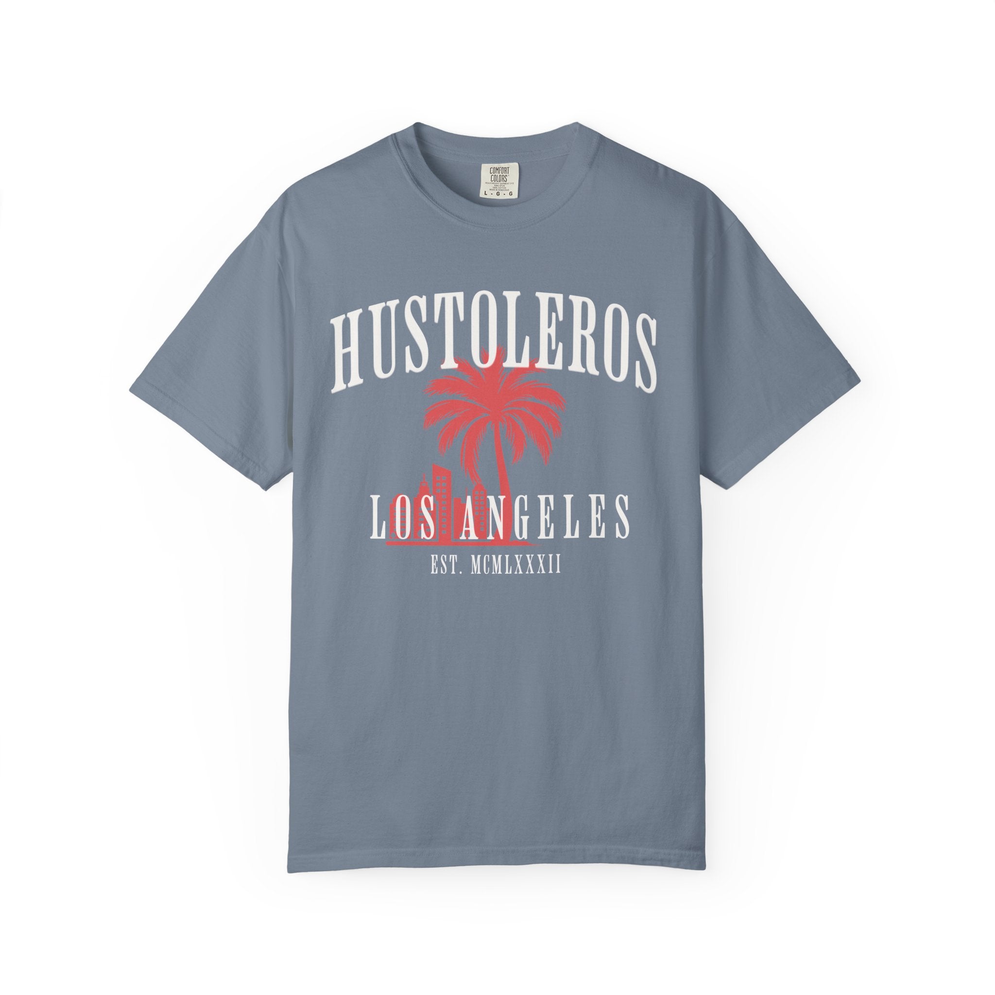 Hustoleros Los Angeles T-Shirt — Vintage Palm Graphic Tee (Est. MCMLXXXII)
