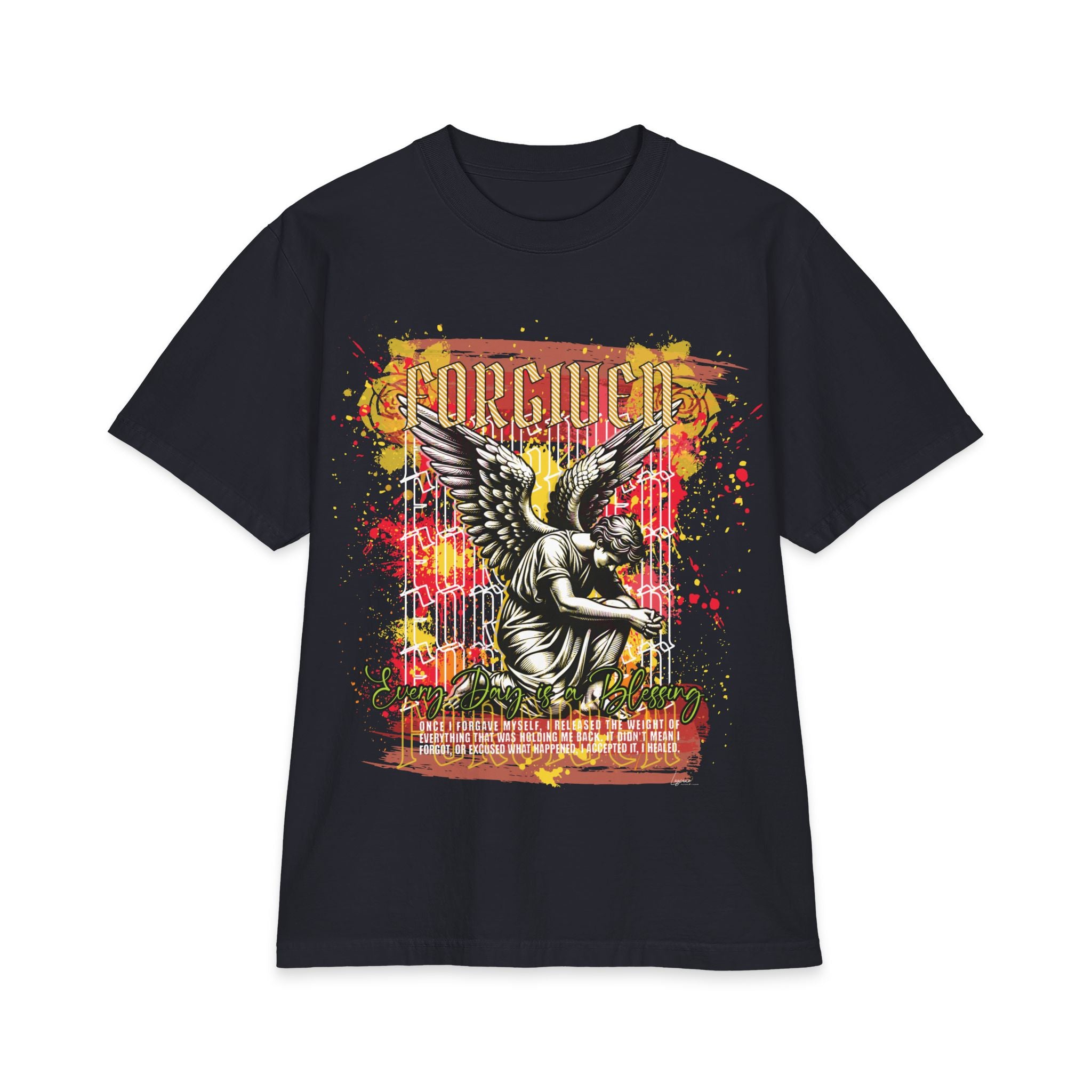 Forgiven Angel Graphic T-Shirt — Vintage Grunge Memorial Tee