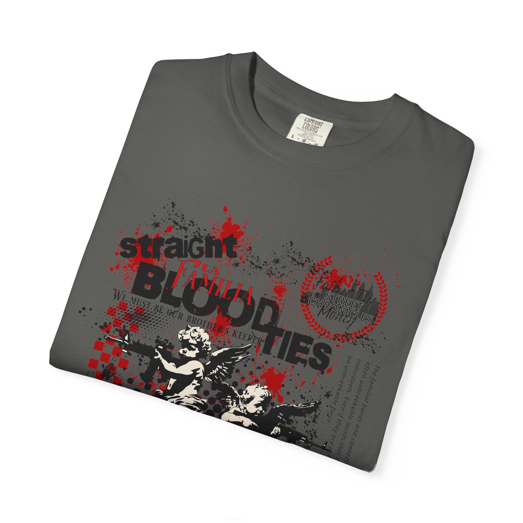 Graphic T-Shirt — 'Blood Ties But Our Head Moves' Punk Grunge Tee
