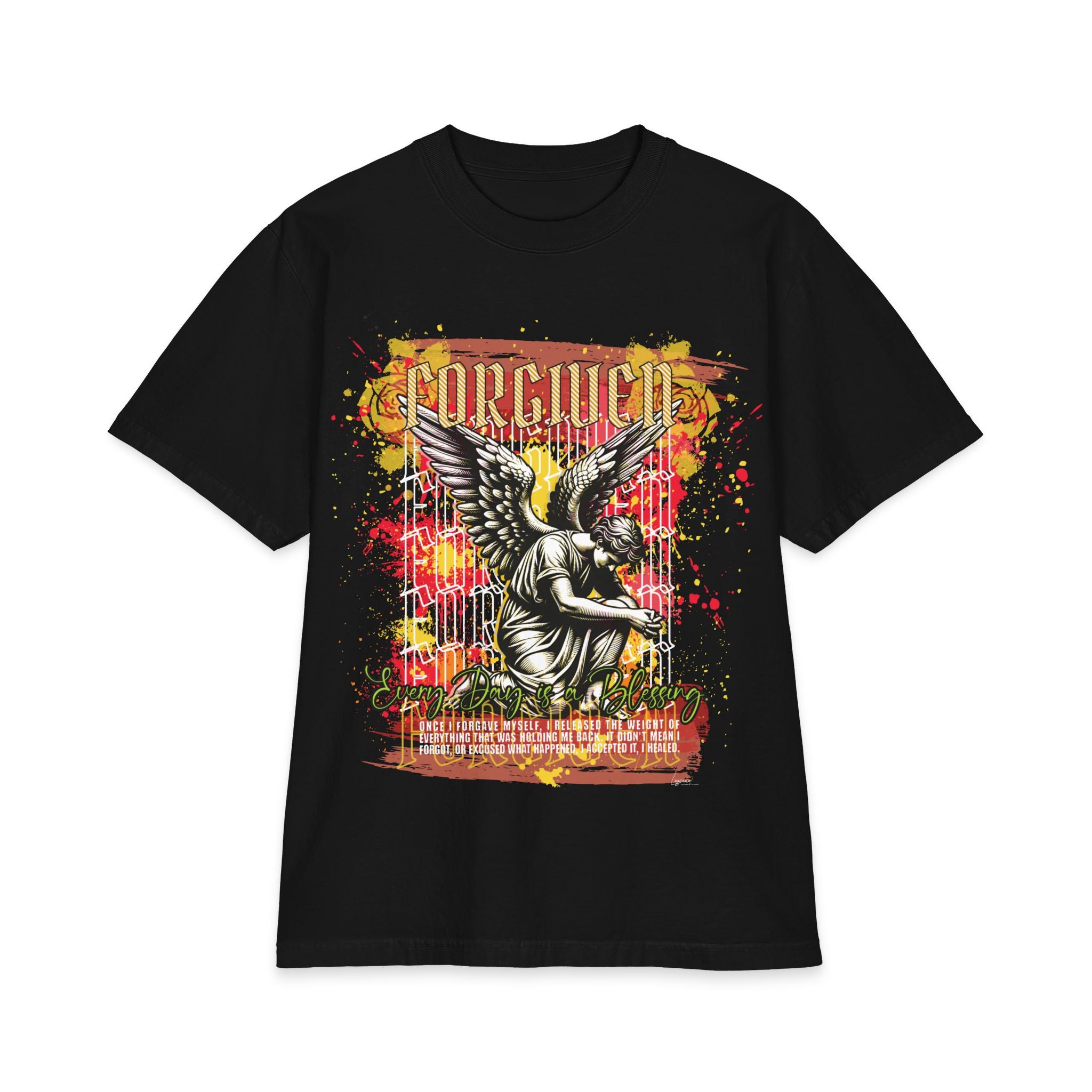 Forgiven Angel Graphic T-Shirt — Vintage Grunge Memorial Tee