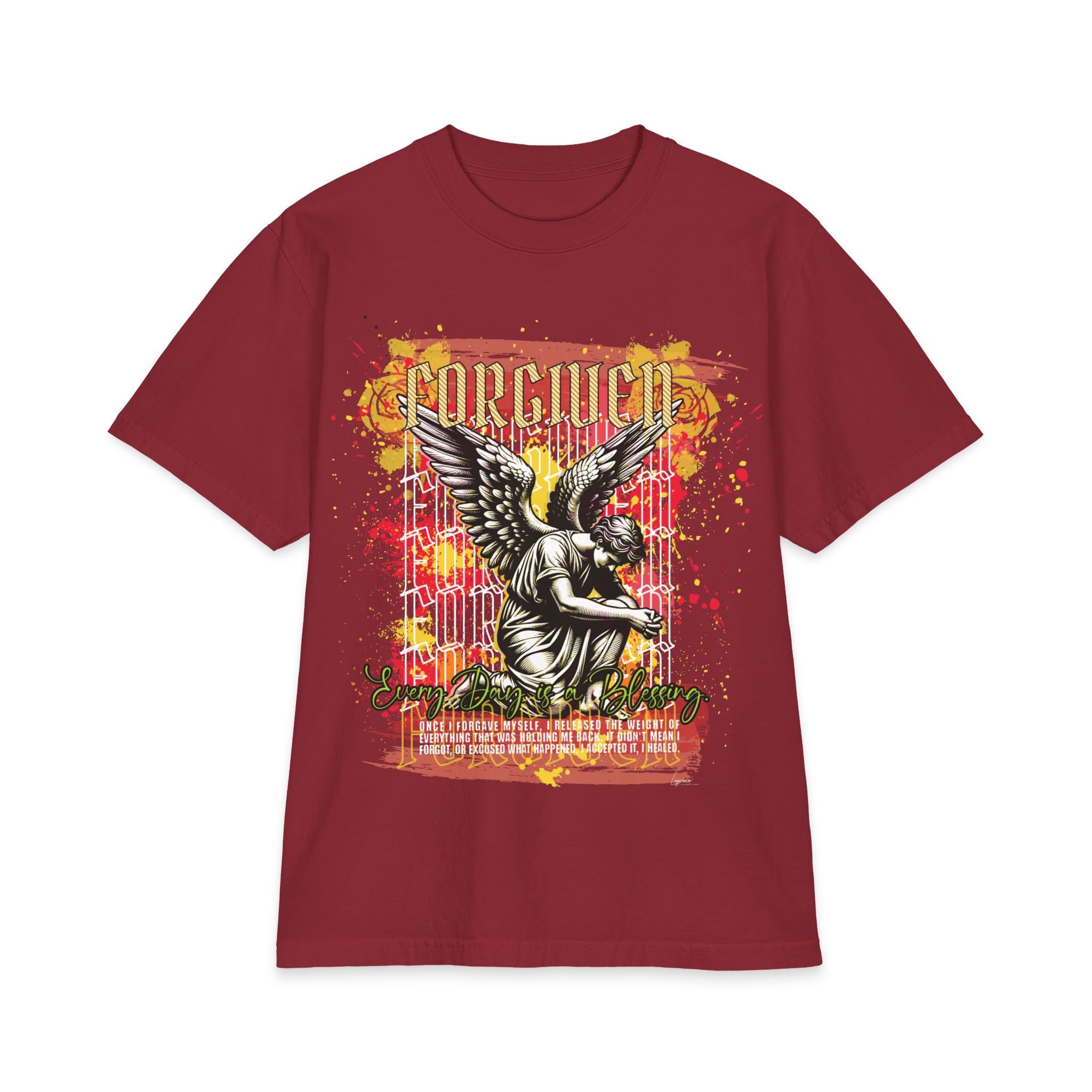 Forgiven Angel Graphic T-Shirt — Vintage Grunge Memorial Tee