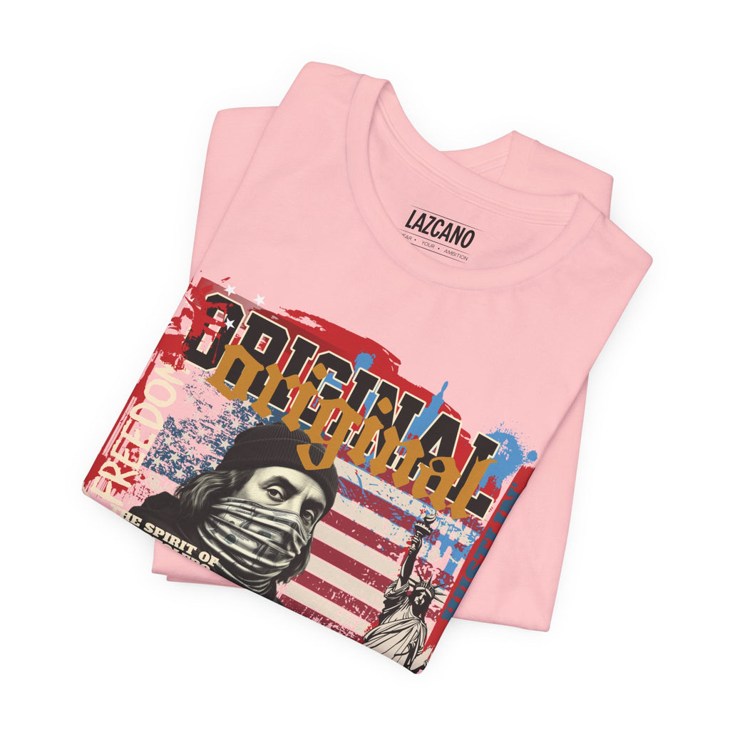 MASKED FREEDOM TEE — EVERY HUSTLER’S ORIGIN  United States of Hustlers – Original Hustler Tee