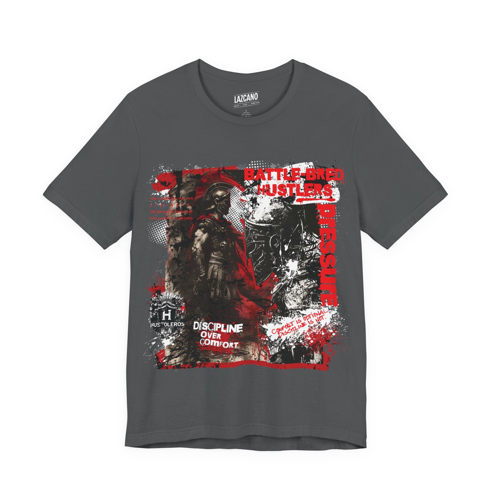 Discipline Over Comfort Tee: Hustoleros Edition – Battle-Bred Hustlers