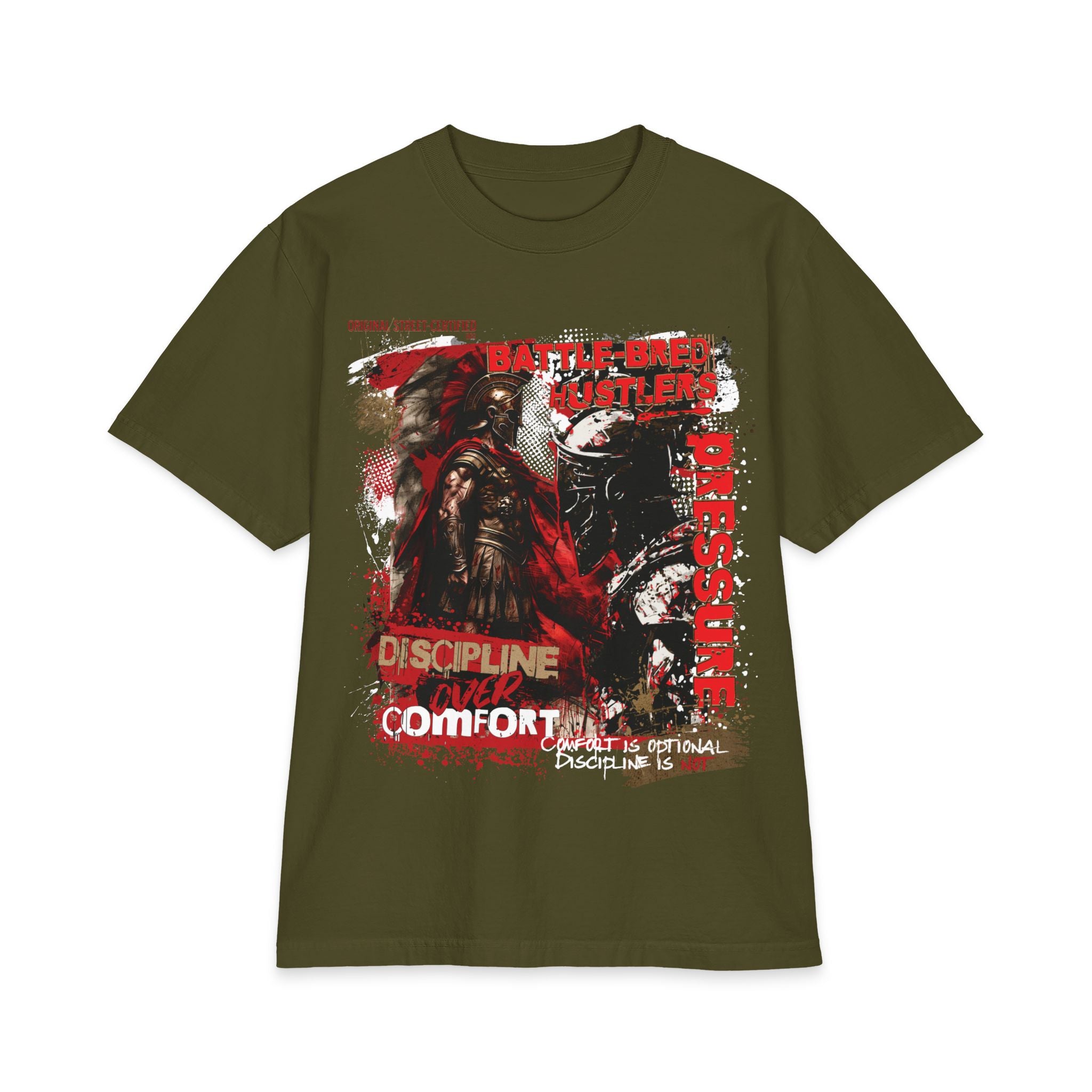 Built Under Pressure Graphic T-Shirt — "Built Under Pressure" Military-Inspired Discipline Tee