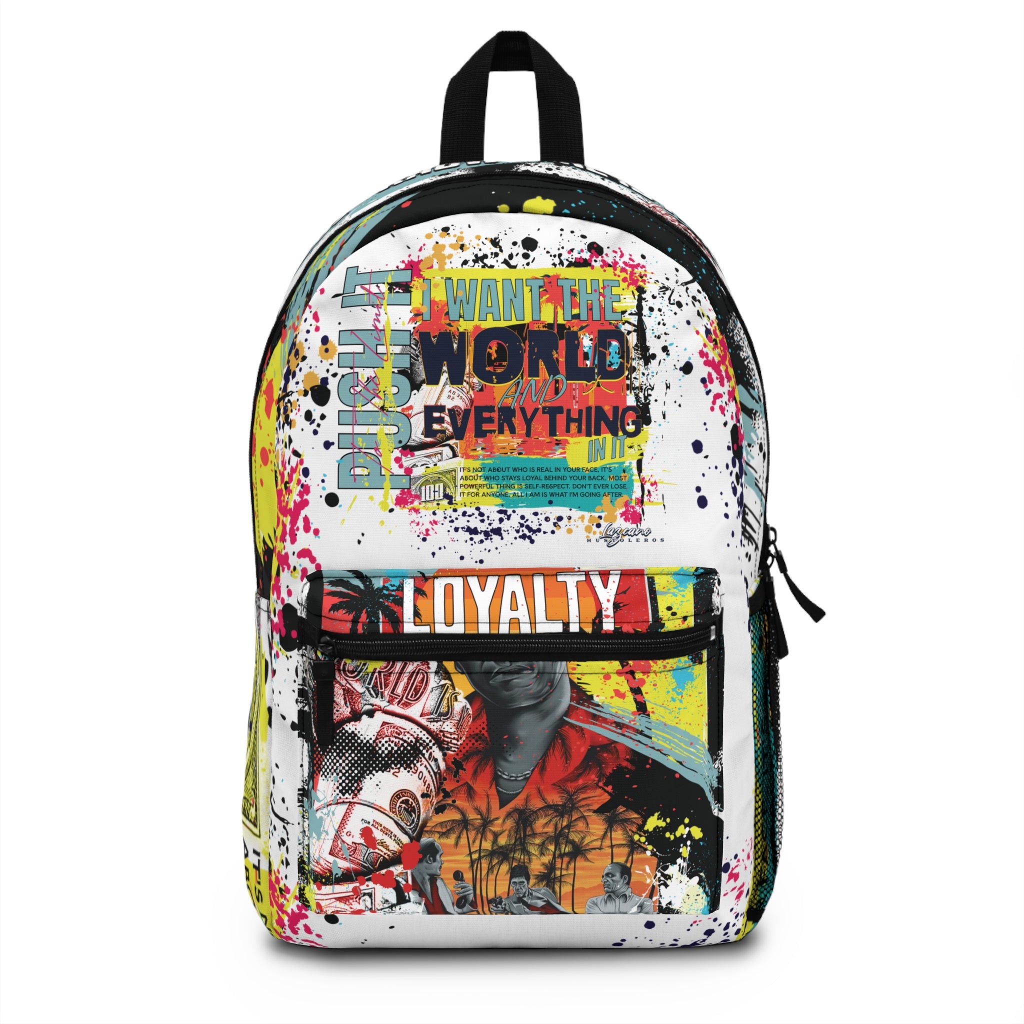 Loyalty Should Never Be Questioned  — 'I Want The World' Backpack (White)