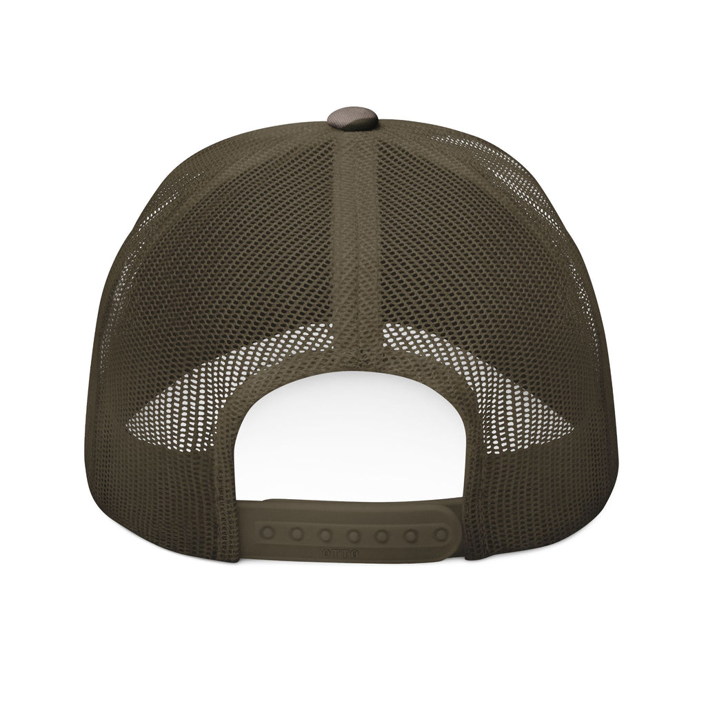 Hustoleros Relentless Camo Trucker Hat — Embroidered Mesh Cap