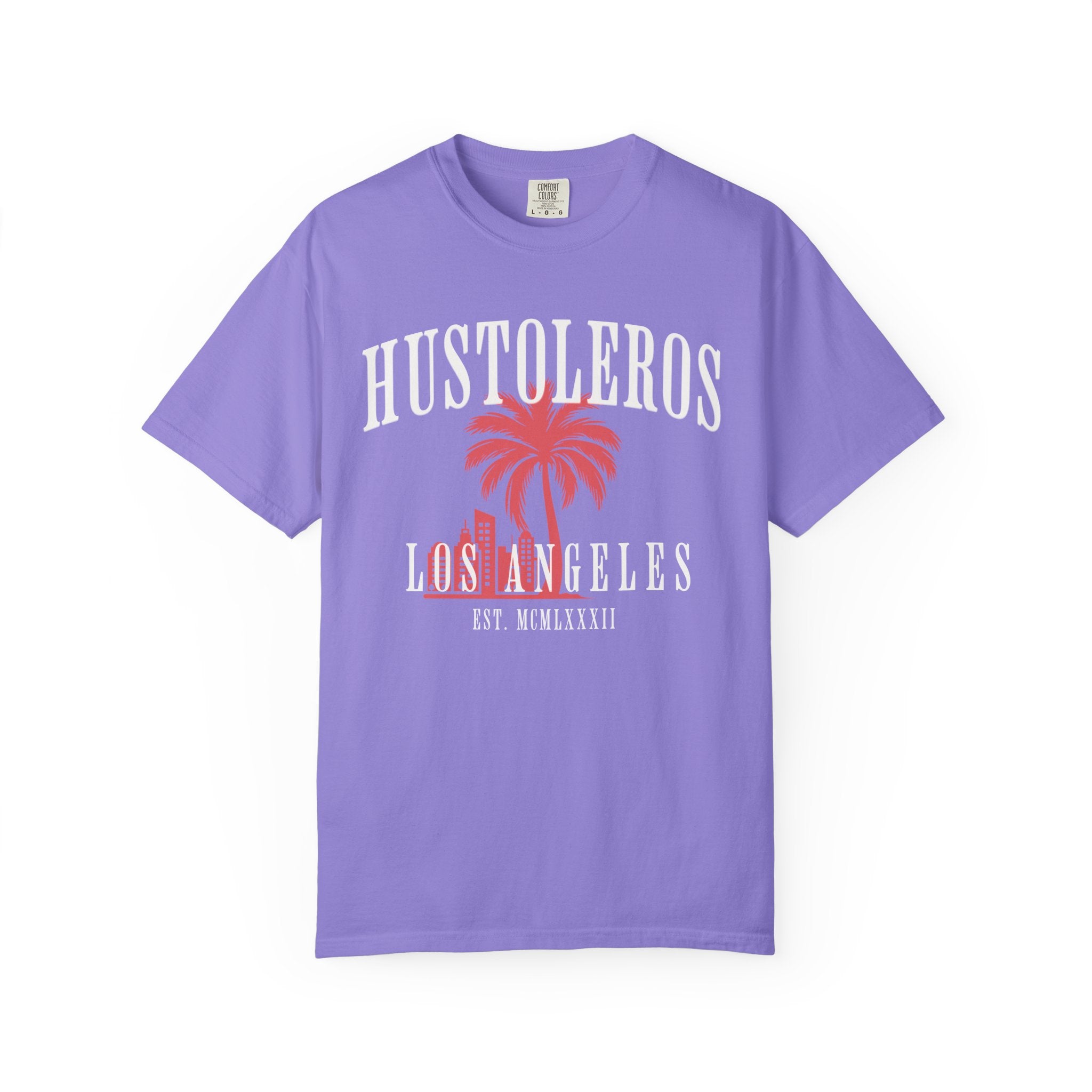 Hustoleros Los Angeles T-Shirt — Vintage Palm Graphic Tee (Est. MCMLXXXII)