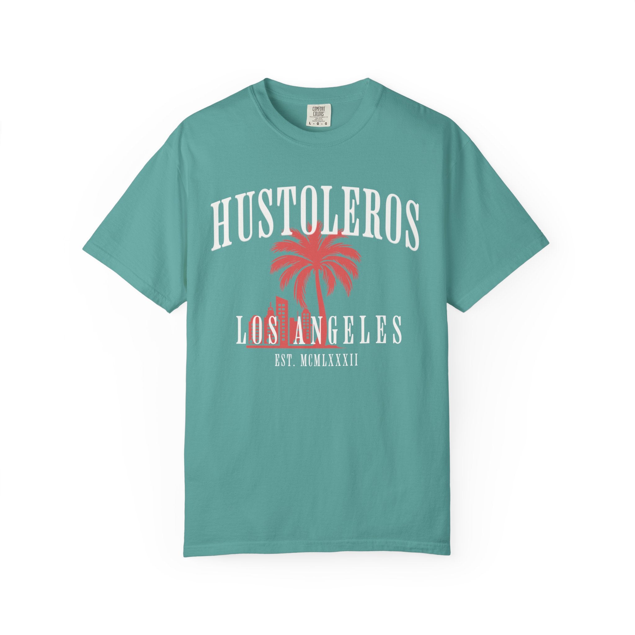 Hustoleros Los Angeles T-Shirt — Vintage Palm Graphic Tee (Est. MCMLXXXII)
