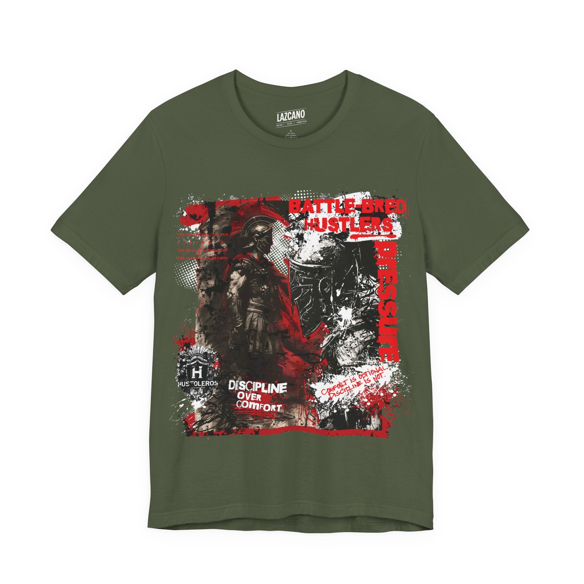 Discipline Over Comfort Tee: Hustoleros Edition – Battle-Bred Hustlers