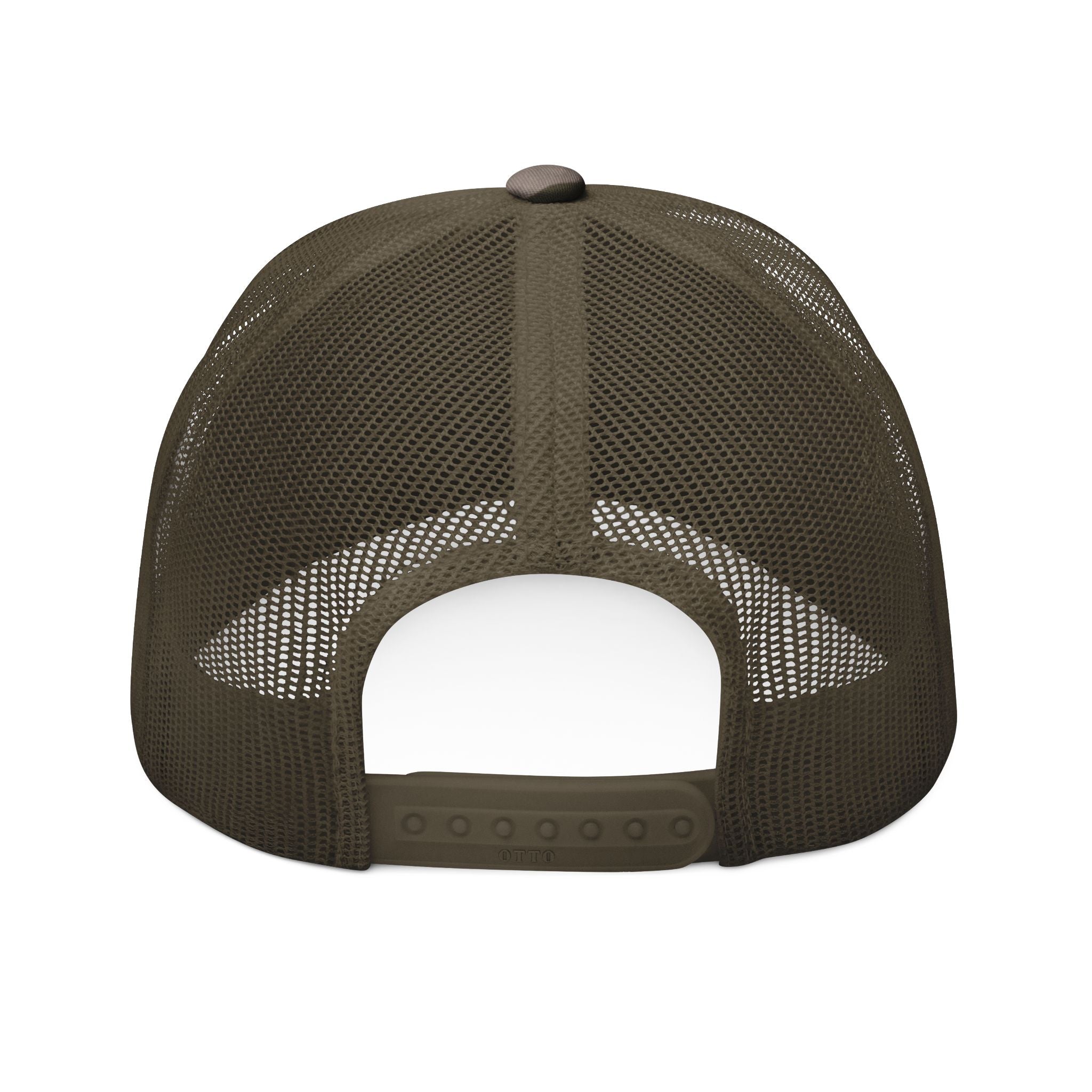 Camouflage Trucker Hat — Embroidered "HUSTOLEROS" Camo Mesh Cap
