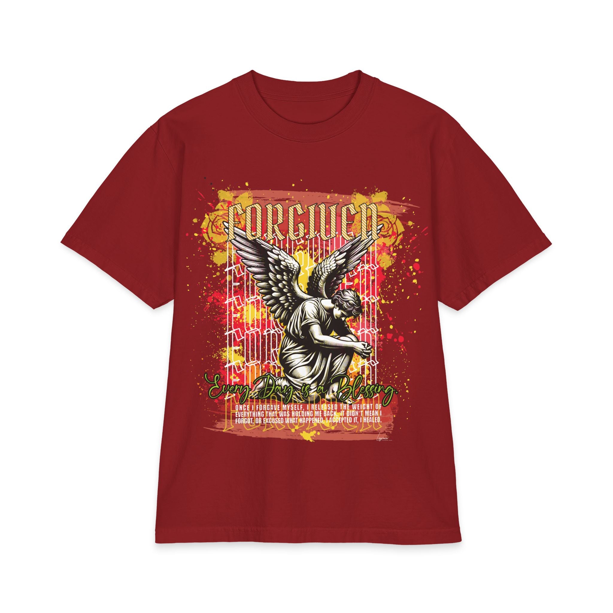 Forgiven Angel Graphic T-Shirt — Vintage Grunge Memorial Tee