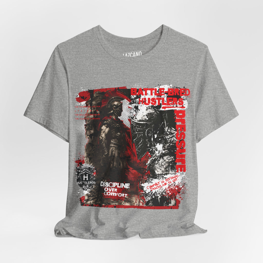 Discipline Over Comfort Tee: Hustoleros Edition – Battle-Bred Hustlers